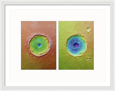 Planet Mars #471 - detail -diptych / Art Photo - Framed Print