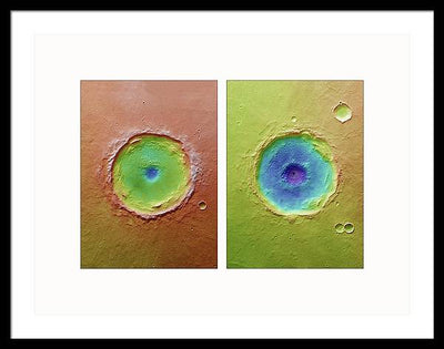 Planet Mars #471 - detail -diptych / Art Photo - Framed Print