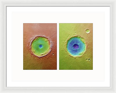 Planet Mars #471 - detail -diptych / Art Photo - Framed Print