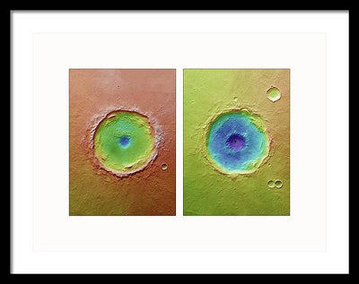 Planet Mars #471 - detail -diptych / Art Photo - Framed Print