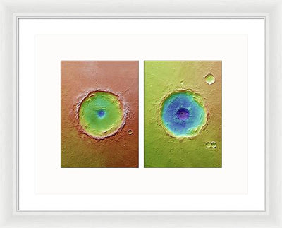 Planet Mars #471 - detail -diptych / Art Photo - Framed Print