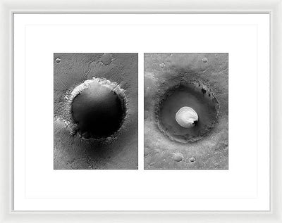 Planet Mars #473 - detail - diptych / Art Photo - Framed Print