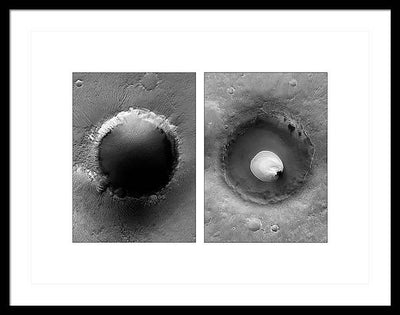 Planet Mars #473 - detail - diptych / Art Photo - Framed Print