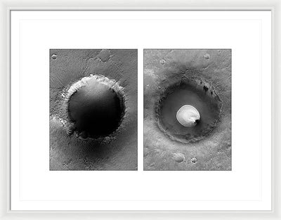 Planet Mars #473 - detail - diptych / Art Photo - Framed Print