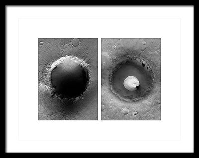 Planet Mars #473 - detail - diptych / Art Photo - Framed Print