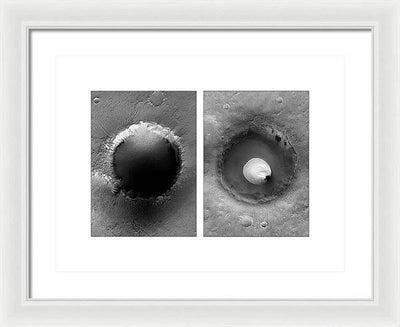 Planet Mars #473 - detail - diptych / Art Photo - Framed Print