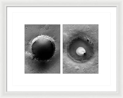 Planet Mars #473 - detail - diptych / Art Photo - Framed Print