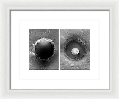 Planet Mars #473 - detail - diptych / Art Photo - Framed Print