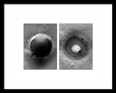 Planet Mars #473 - detail - diptych / Art Photo - Framed Print