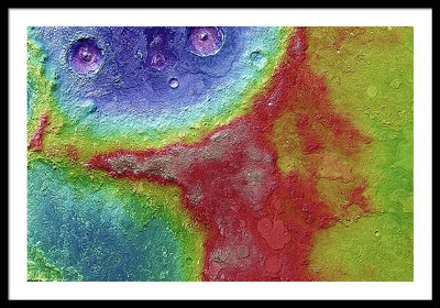 Planet Mars - detail #69 / Art Photo - Framed Print