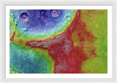 Planet Mars - detail #69 / Art Photo - Framed Print