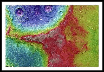 Planet Mars - detail #69 / Art Photo - Framed Print