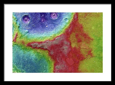 Planet Mars - detail #69 / Art Photo - Framed Print