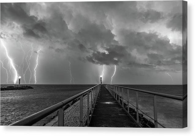 Port la Nouvelle, France, Black and White / Art Photo - Canvas Print