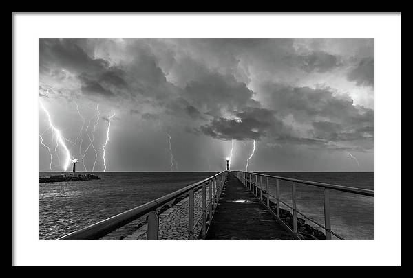 Port la Nouvelle, France, Black and White / Art Photo - Framed Print