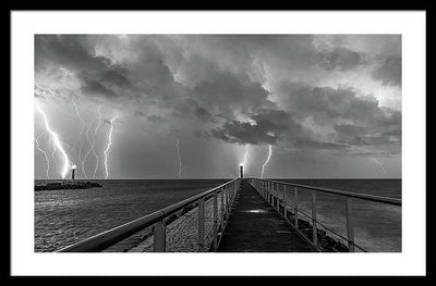 Port la Nouvelle, France, Black and White / Art Photo - Framed Print