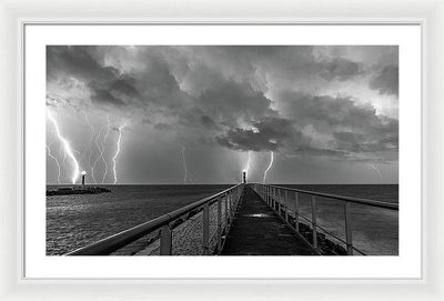 Port la Nouvelle, France, Black and White / Art Photo - Framed Print