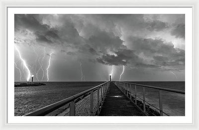 Port la Nouvelle, France, Black and White / Art Photo - Framed Print