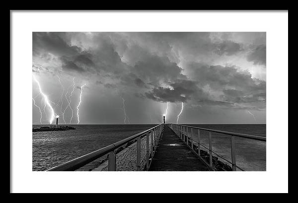 Port la Nouvelle, France, Black and White / Art Photo - Framed Print