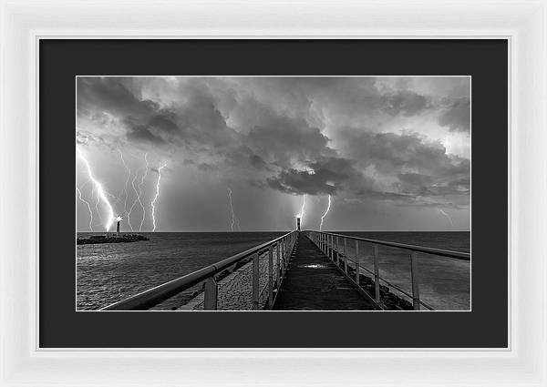 Port la Nouvelle, France, Black and White / Art Photo - Framed Print