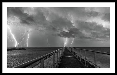 Port la Nouvelle, France, Black and White / Art Photo - Framed Print