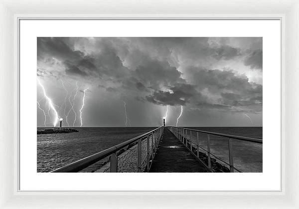 Port la Nouvelle, France, Black and White / Art Photo - Framed Print