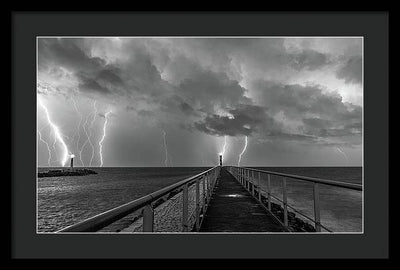 Port la Nouvelle, France, Black and White / Art Photo - Framed Print