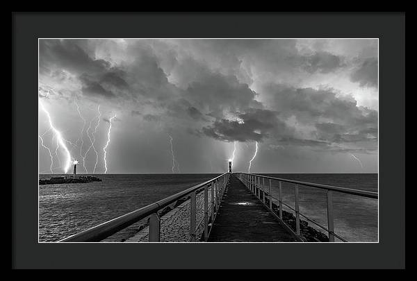 Port la Nouvelle, France, Black and White / Art Photo - Framed Print