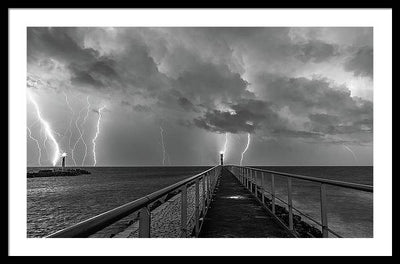 Port la Nouvelle, France, Black and White / Art Photo - Framed Print