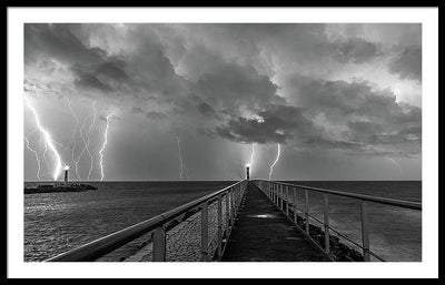 Port la Nouvelle, France, Black and White / Art Photo - Framed Print