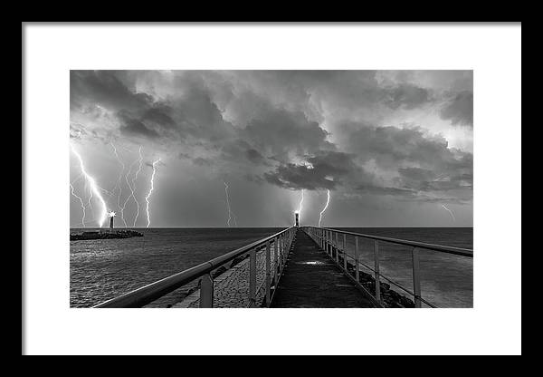 Port la Nouvelle, France, Black and White / Art Photo - Framed Print