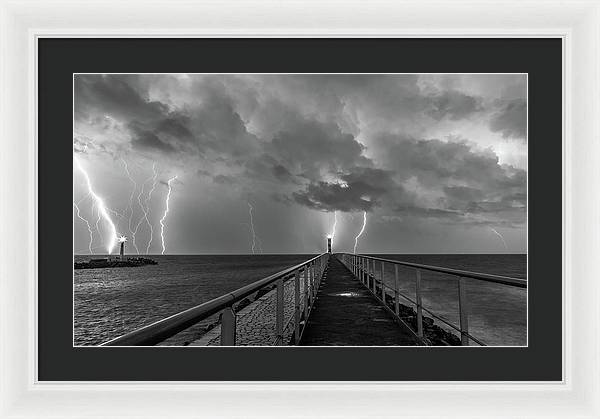 Port la Nouvelle, France, Black and White / Art Photo - Framed Print