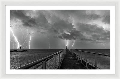 Port la Nouvelle, France, Black and White / Art Photo - Framed Print