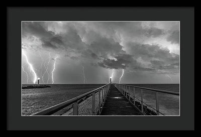 Port la Nouvelle, France, Black and White / Art Photo - Framed Print