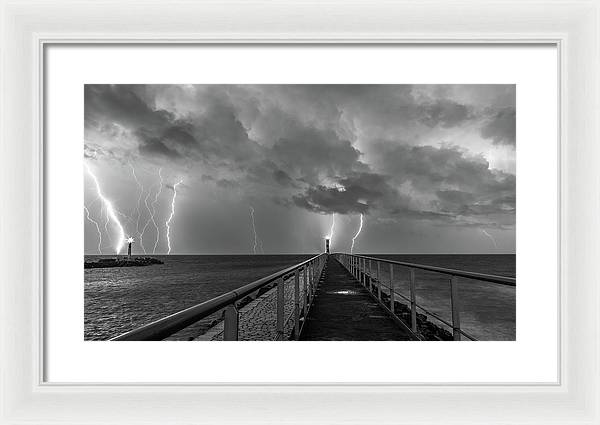 Port la Nouvelle, France, Black and White / Art Photo - Framed Print