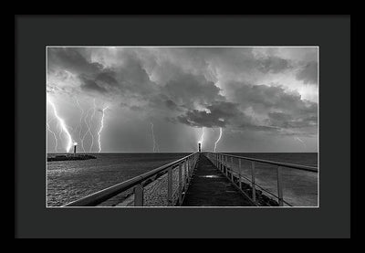 Port la Nouvelle, France, Black and White / Art Photo - Framed Print