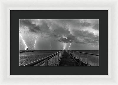 Port la Nouvelle, France, Black and White / Art Photo - Framed Print