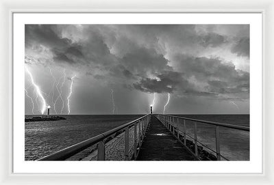 Port la Nouvelle, France, Black and White / Art Photo - Framed Print