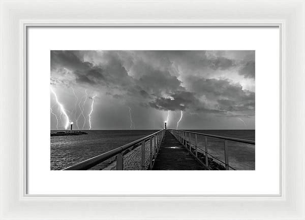 Port la Nouvelle, France, Black and White / Art Photo - Framed Print