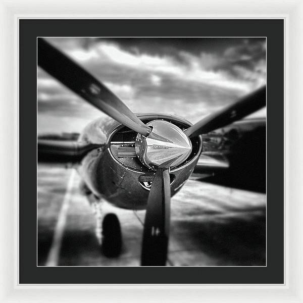 Propeller, Monochrome / Art Photo - Framed Print