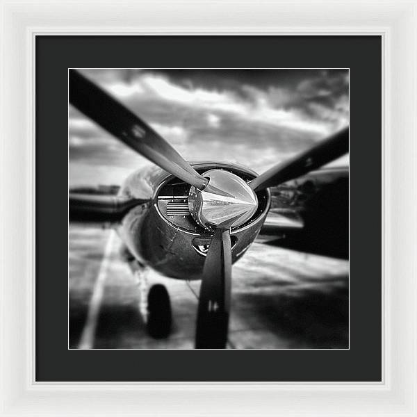 Propeller, Monochrome / Art Photo - Framed Print