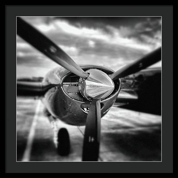 Propeller, Monochrome / Art Photo - Framed Print