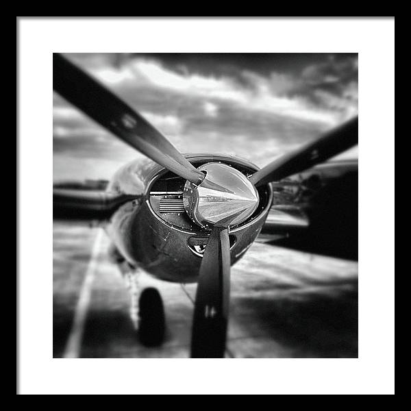 Propeller, Monochrome / Art Photo - Framed Print