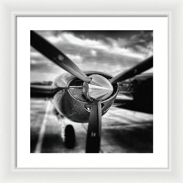 Propeller, Monochrome / Art Photo - Framed Print