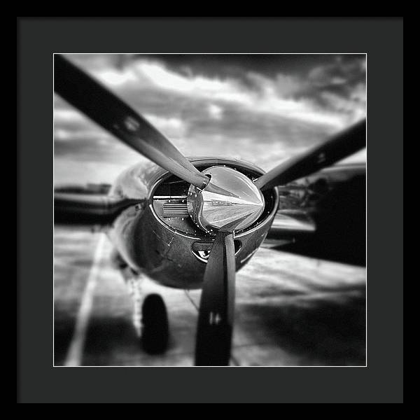 Propeller, Monochrome / Art Photo - Framed Print