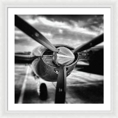 Propeller, Monochrome / Art Photo - Framed Print