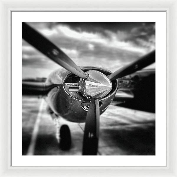 Propeller, Monochrome / Art Photo - Framed Print