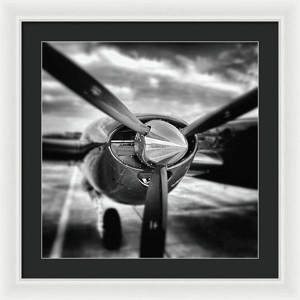 Propeller, Monochrome / Art Photo - Framed Print