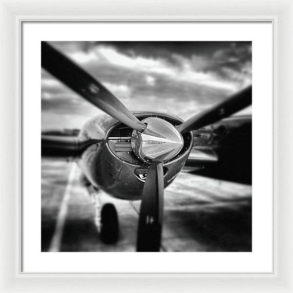 Propeller, Monochrome / Art Photo - Framed Print