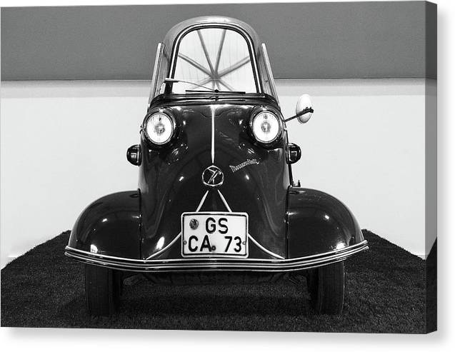 Puppy Eyes, Messerschmitt KR 175 , black and white - Louwman Museum, The Hague / Art Photo - Canvas Print